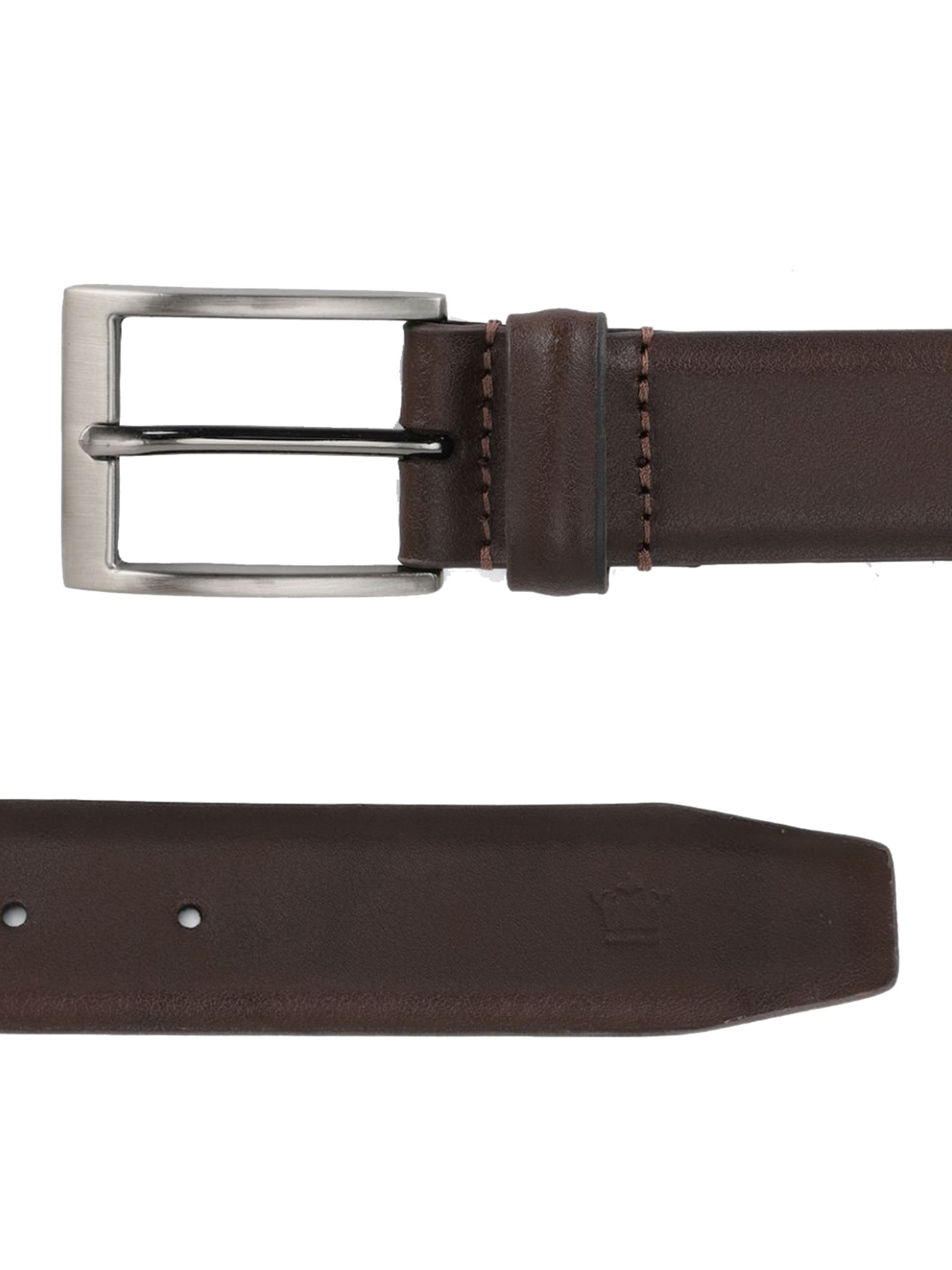 Louis Philippe Brown Leather Waist Belt for Men