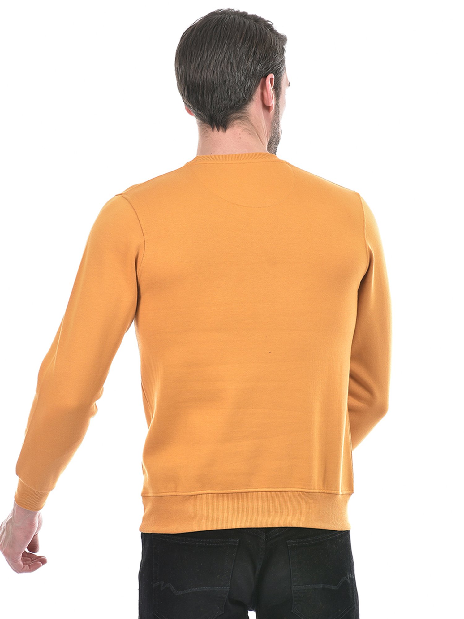 Integriti Mustard Regular Fit Printed Sweatshirt