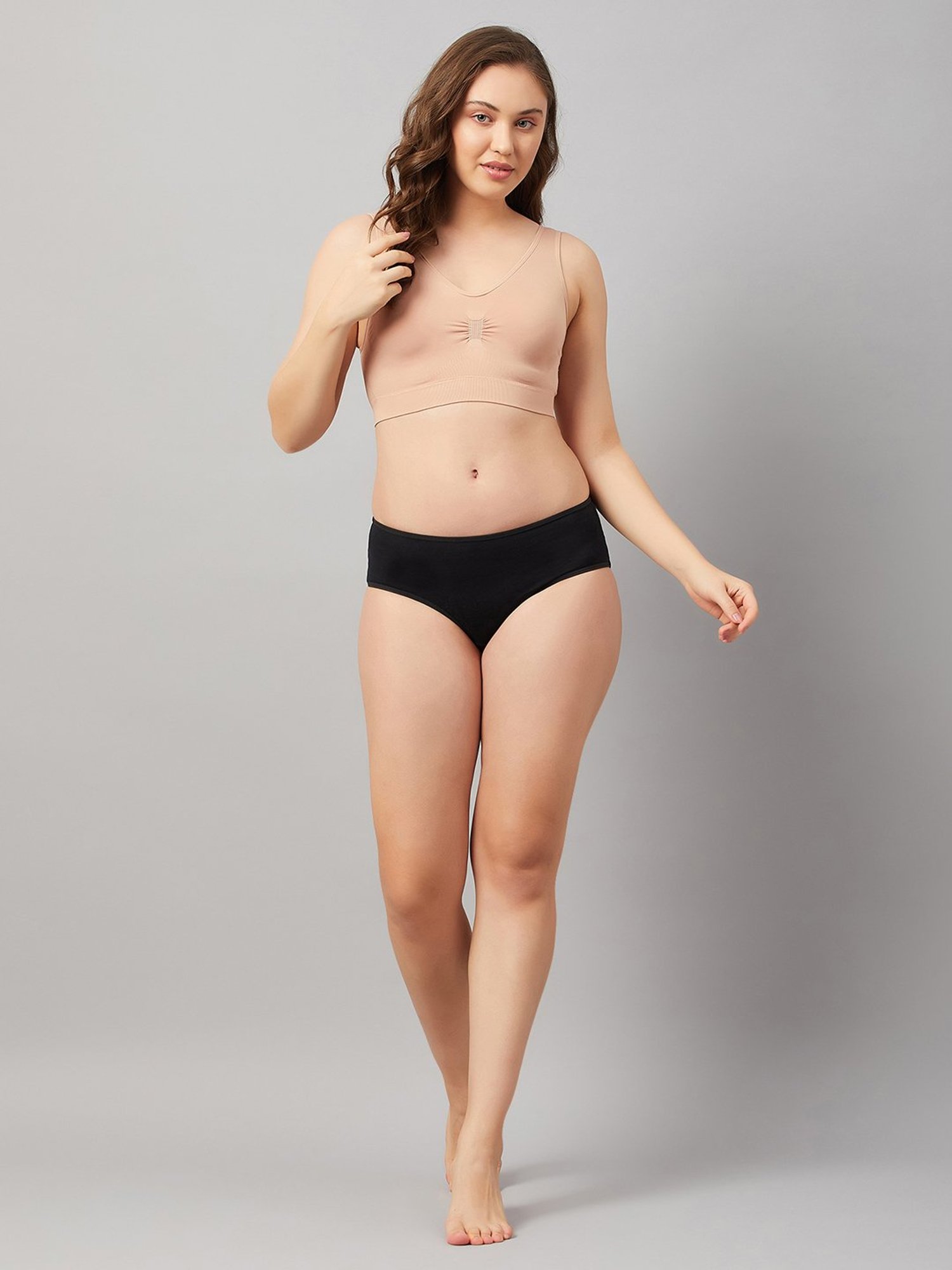 C9 Airwear Beige Full Coverage Everyday Bra With Removable Pads