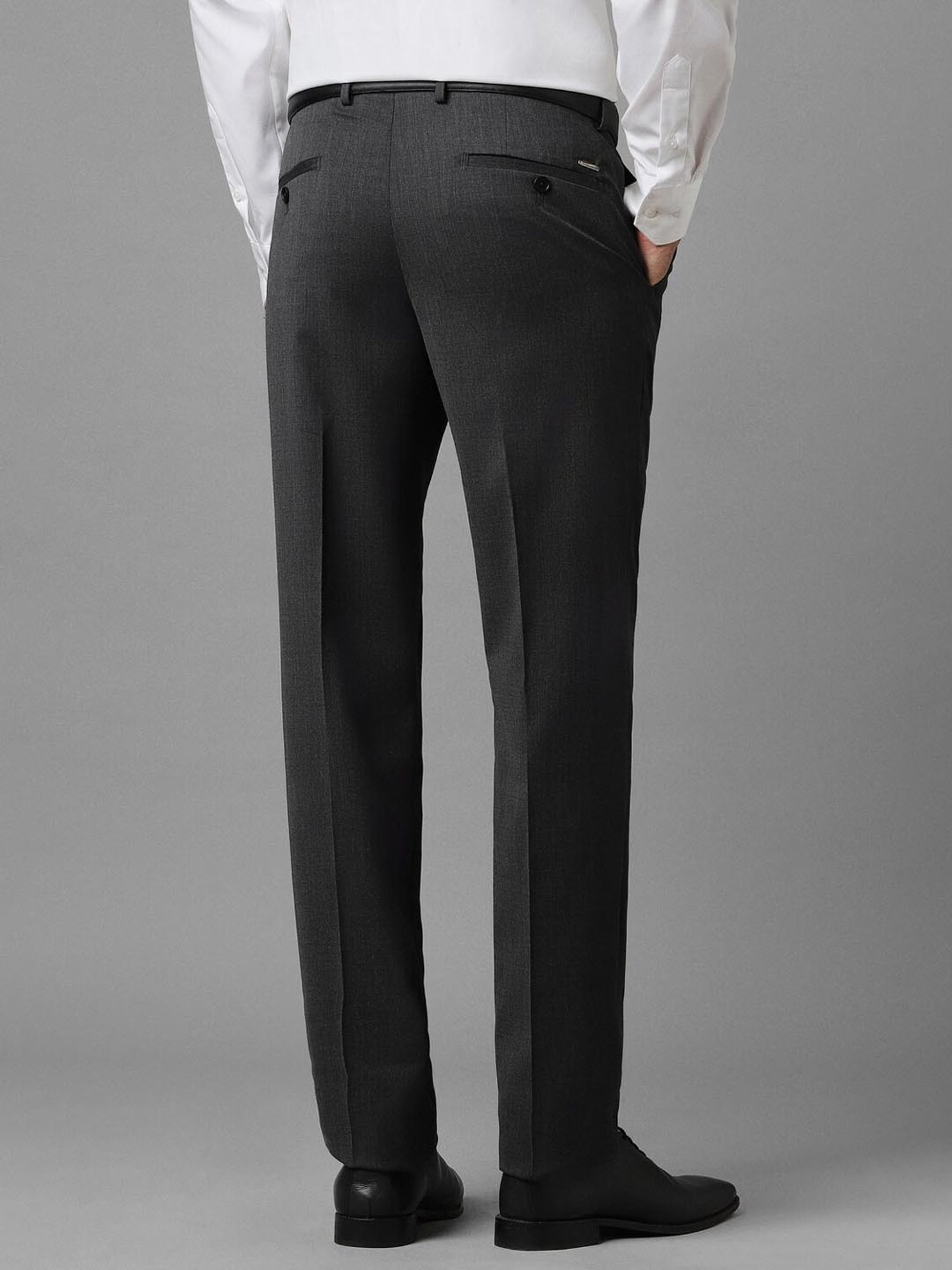 Luxure By Louis Philippe Grey Slim Fit Trousers