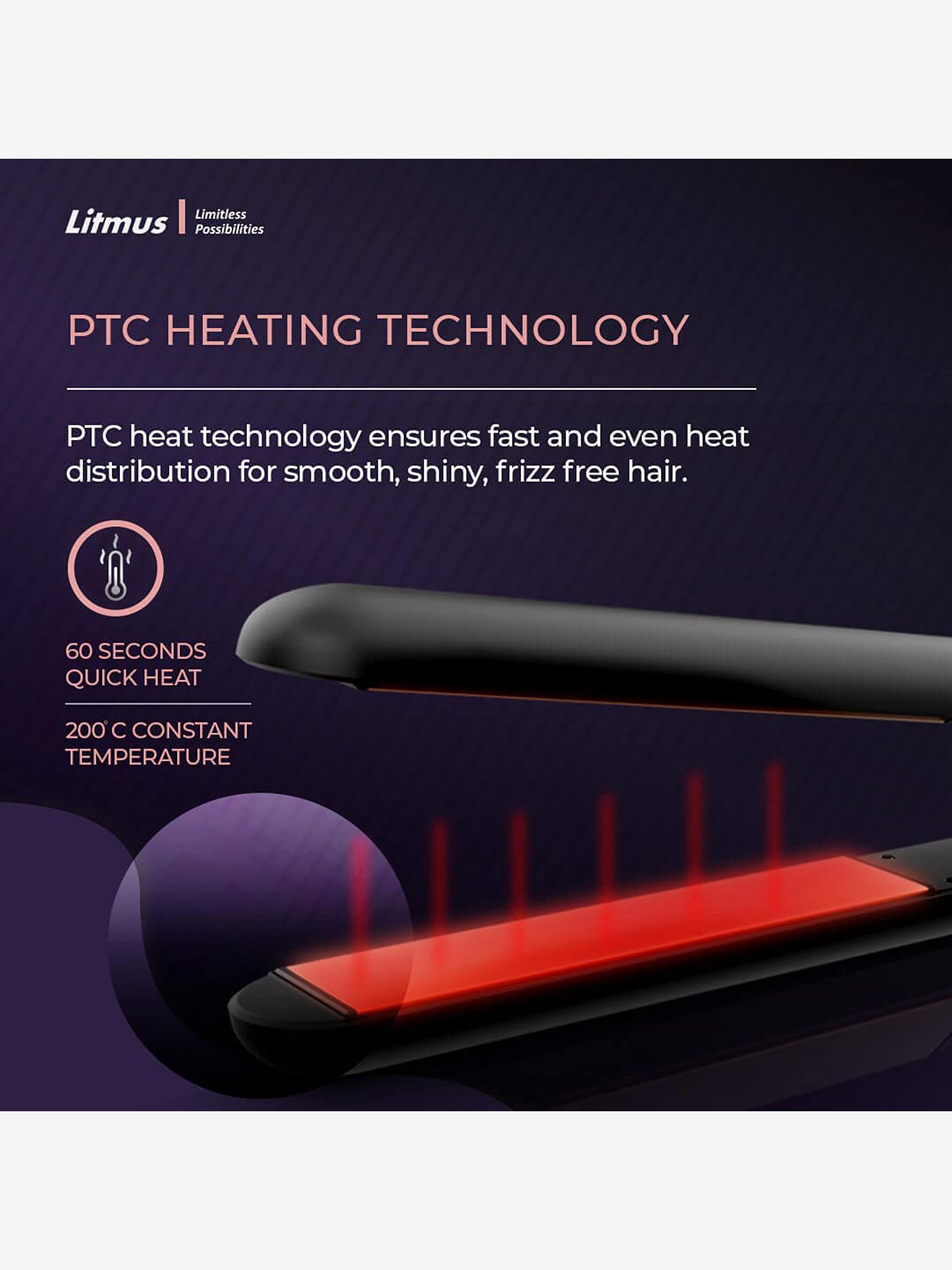 Litmus Do-it-Yourself HS11 Hair Straightener (Black/Gold)