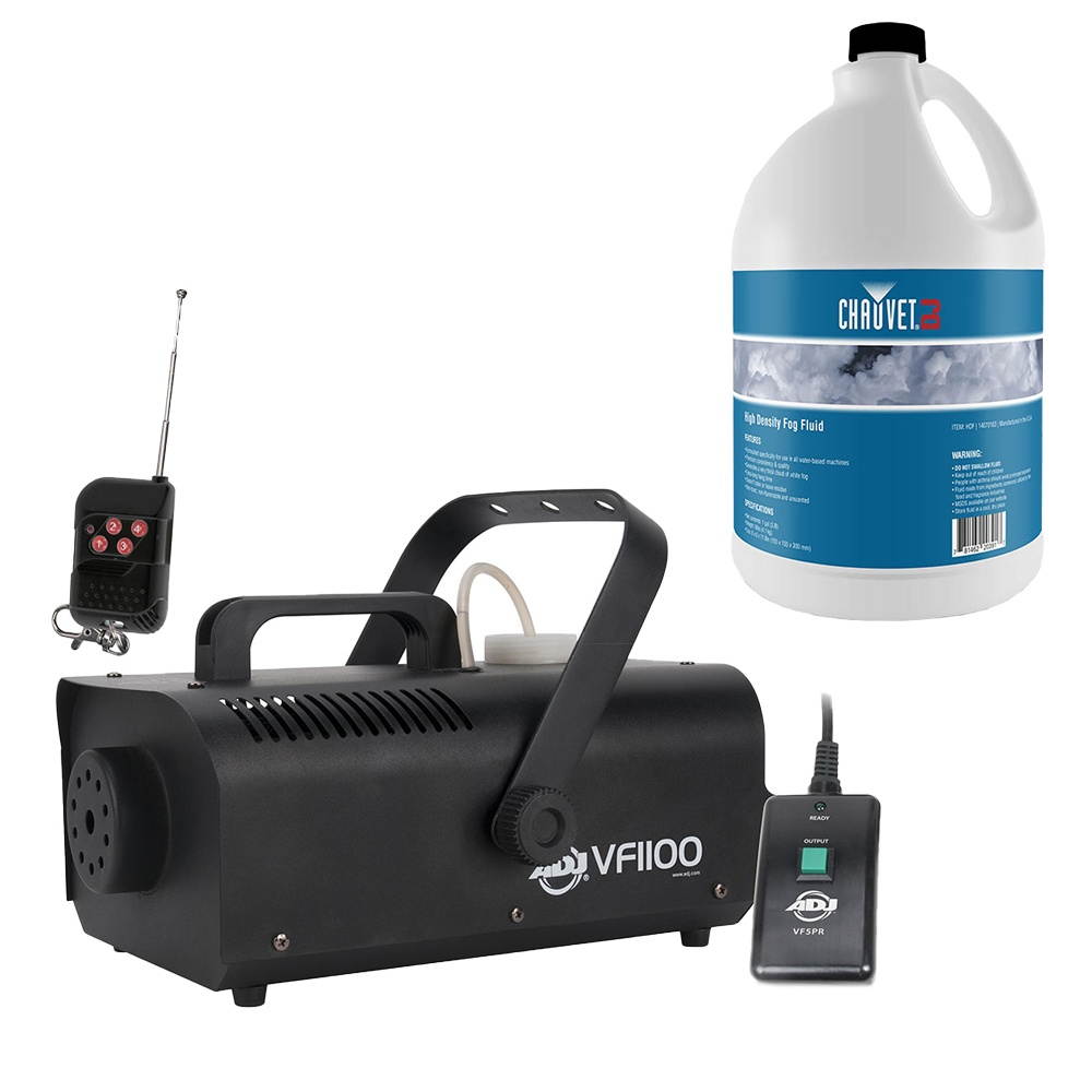 ADJ VF1100 Portable 1 Liter Fog Machine with High Density Fog Juice, 1 Gallon