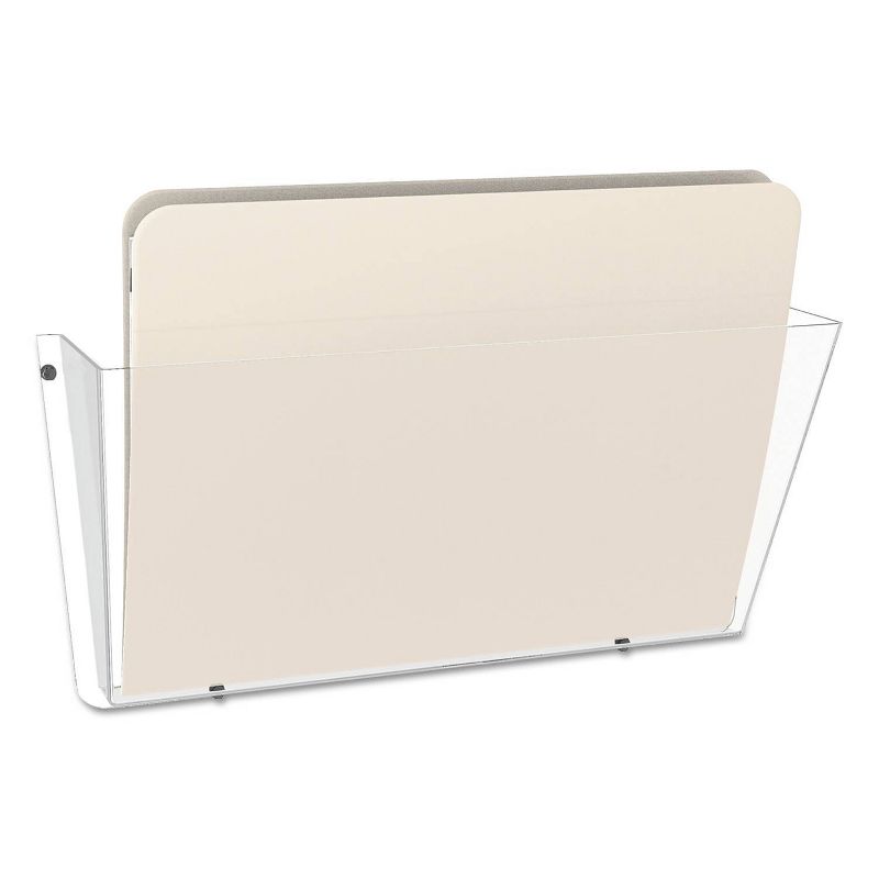 deflect-o Unbreakable Docupocket Single Pocket Wall File, Letter, Clear