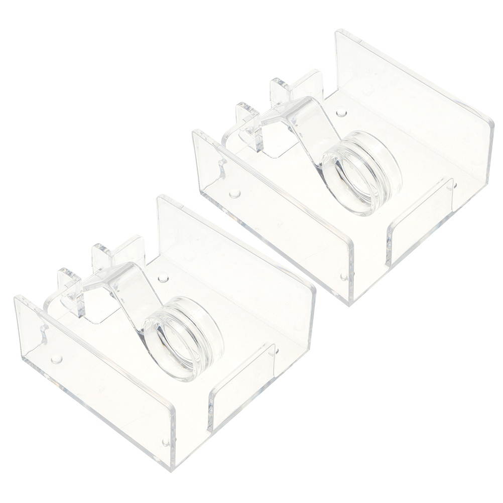 2Pcs Plastic Clear Tissue Storage Rack Square Napkin Organizer Serviette Holder (Transparent)
