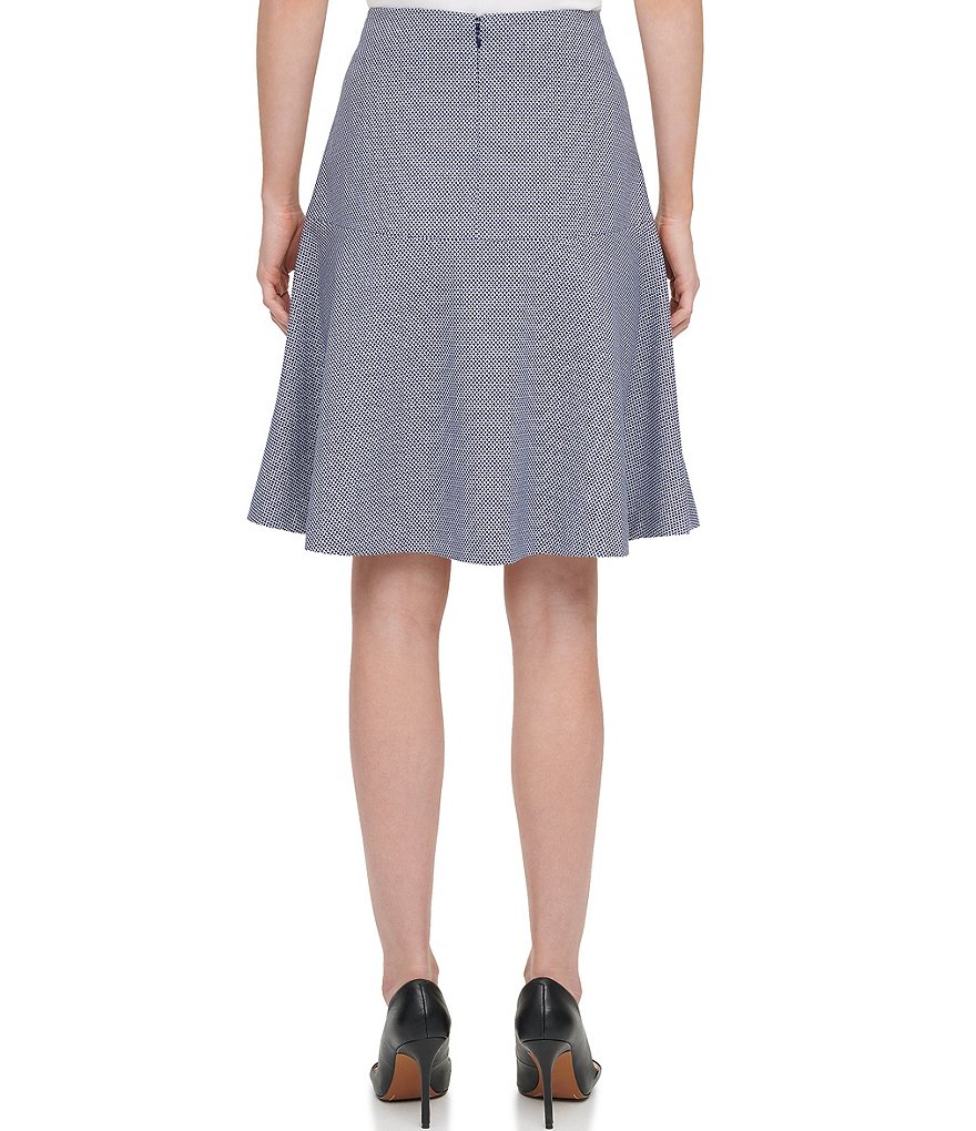 Tommy Hilfiger Geo Print High Rise Fit & Flare Skirt