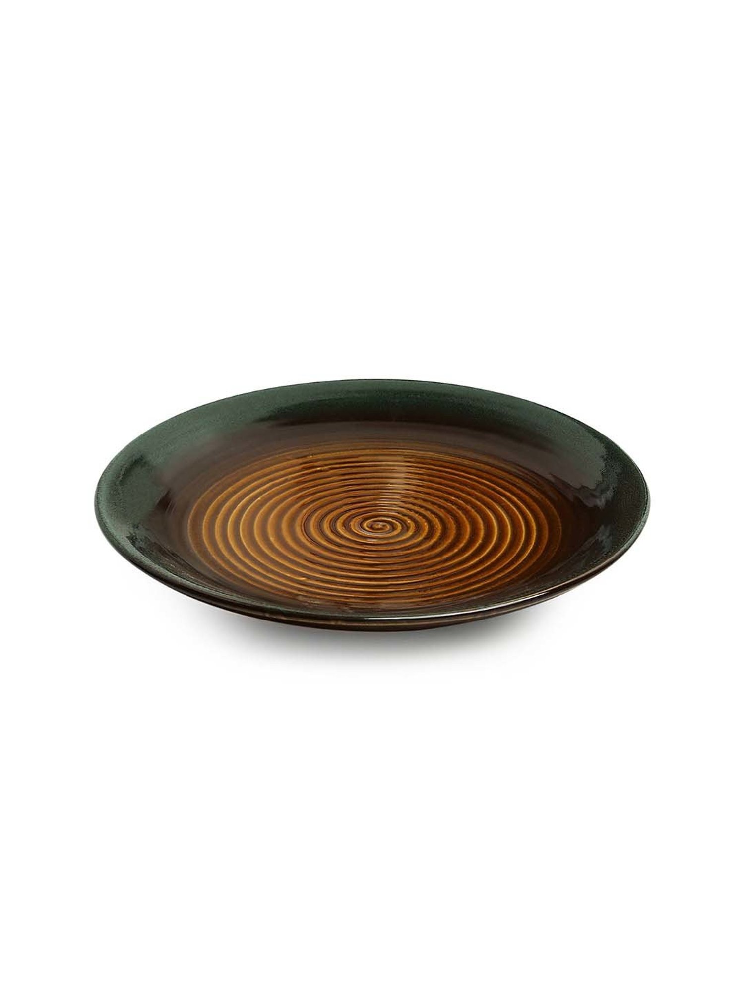 Pure Home and Living Transparent Glass Textured Dinner Plates