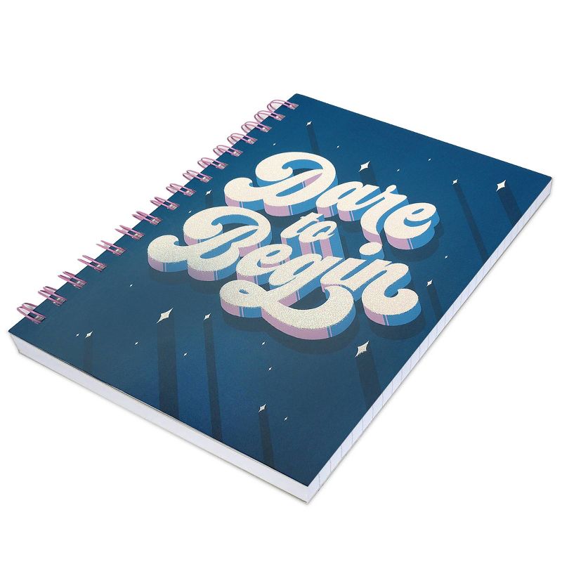 Green Inspired Spiral Notebook 1 Subject College Ruled Dare to Begin Wire-O