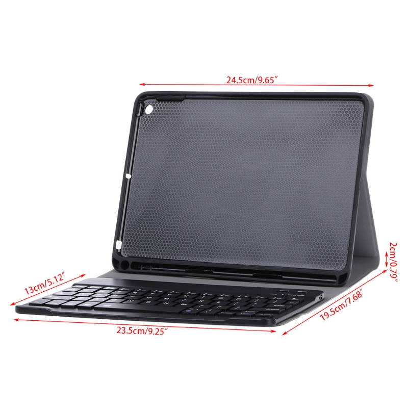 Detachable Bluetooth Keyboard Folio Stand Cover Pencil Holder For iPad 9.7 2018