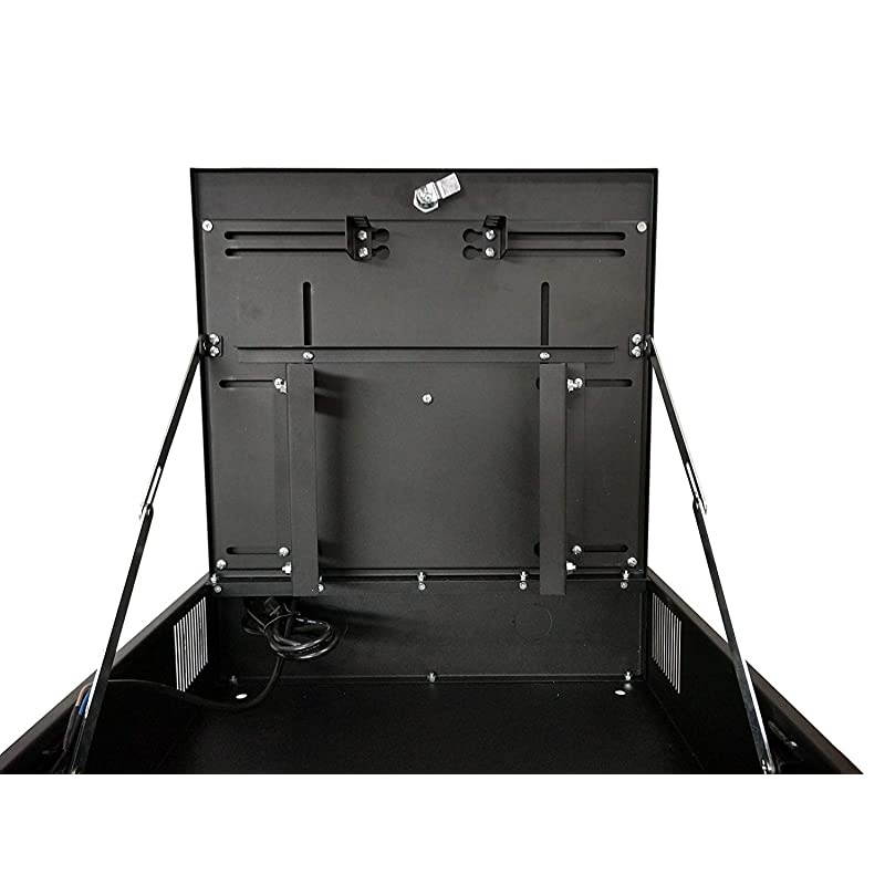4U Heavy Duty 16 Gauge Steel DVR Security Lockbox with Swing Open Top (19'' x 13.4'' x 7'' 4U)