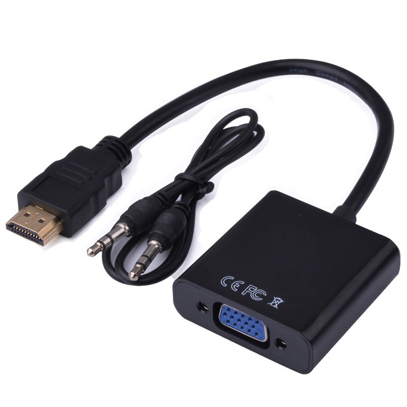 5 Pack HDMI to VGA  Moread Gold-Plated HDMI to VGA Adapter (Male to Female) for Computer, Desktop, Laptop, PC, Monitor, Projector, HDTV, Chromebook, Raspberry Pi, Roku, Xbox and More - Black