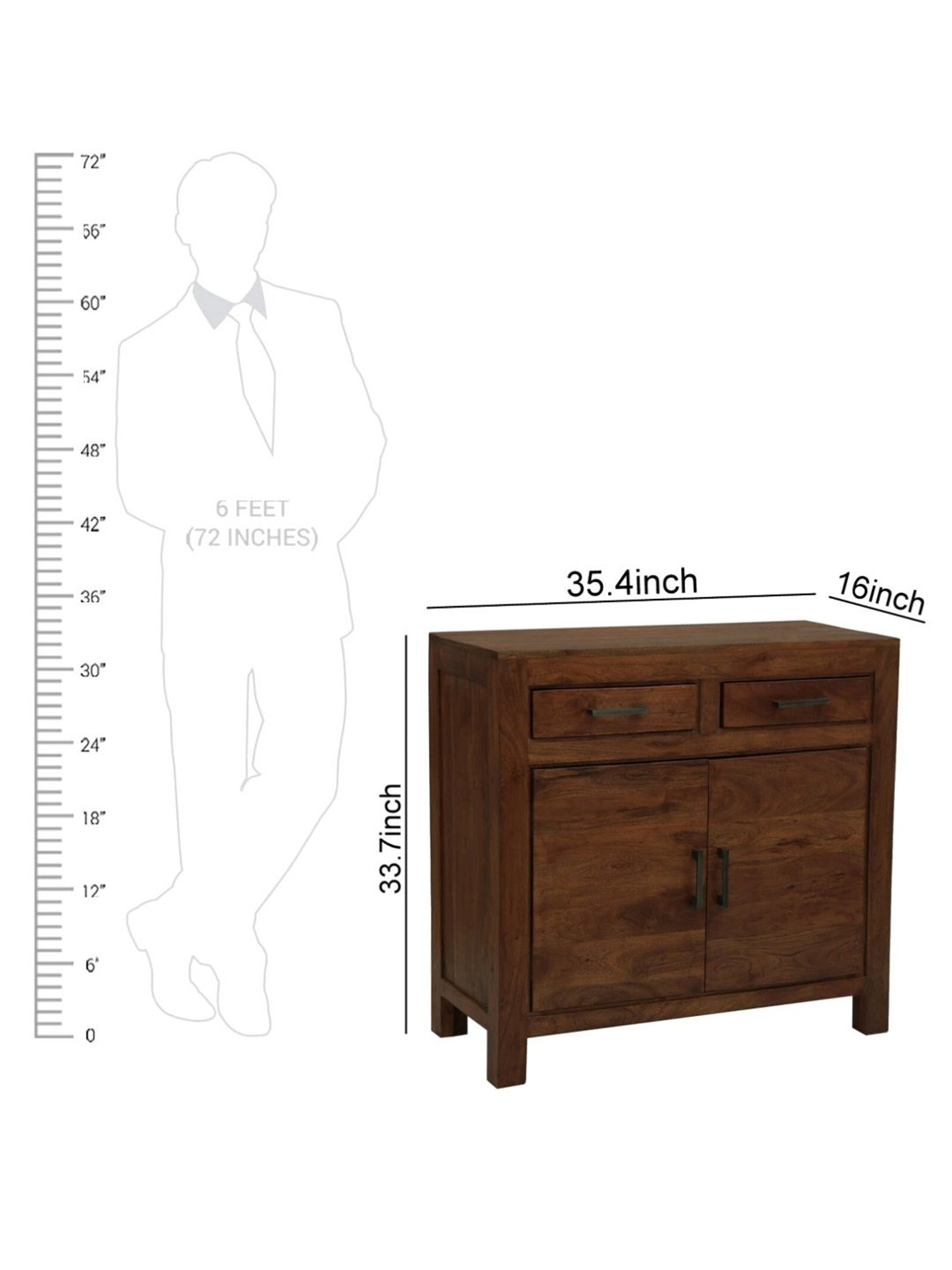 Ikiriya Elder Brown Wood Console Table Teak Finish