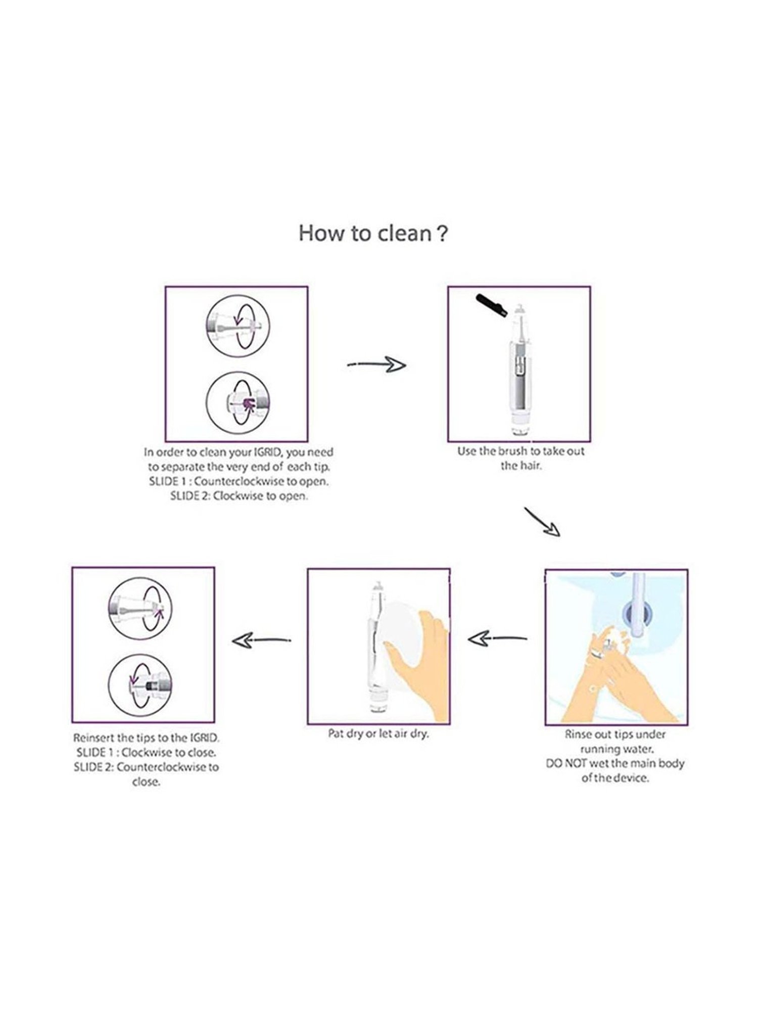 iGRiD IG-3013 Dual Head Rechargeable Facial Hair Remover for Women (White and Gold)