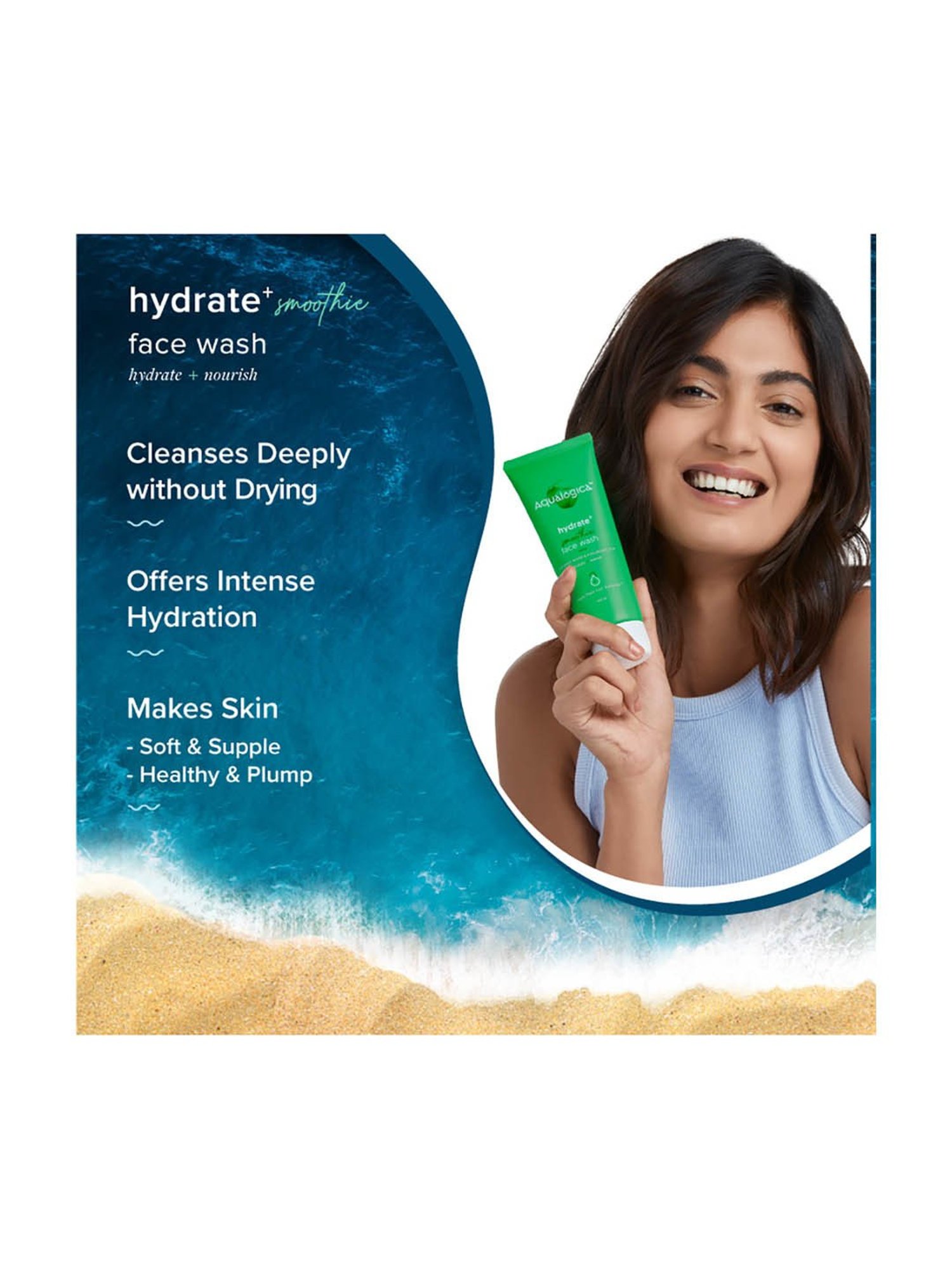 Aqualogica Hydrate+ Smoothie Face Wash - 100 ml