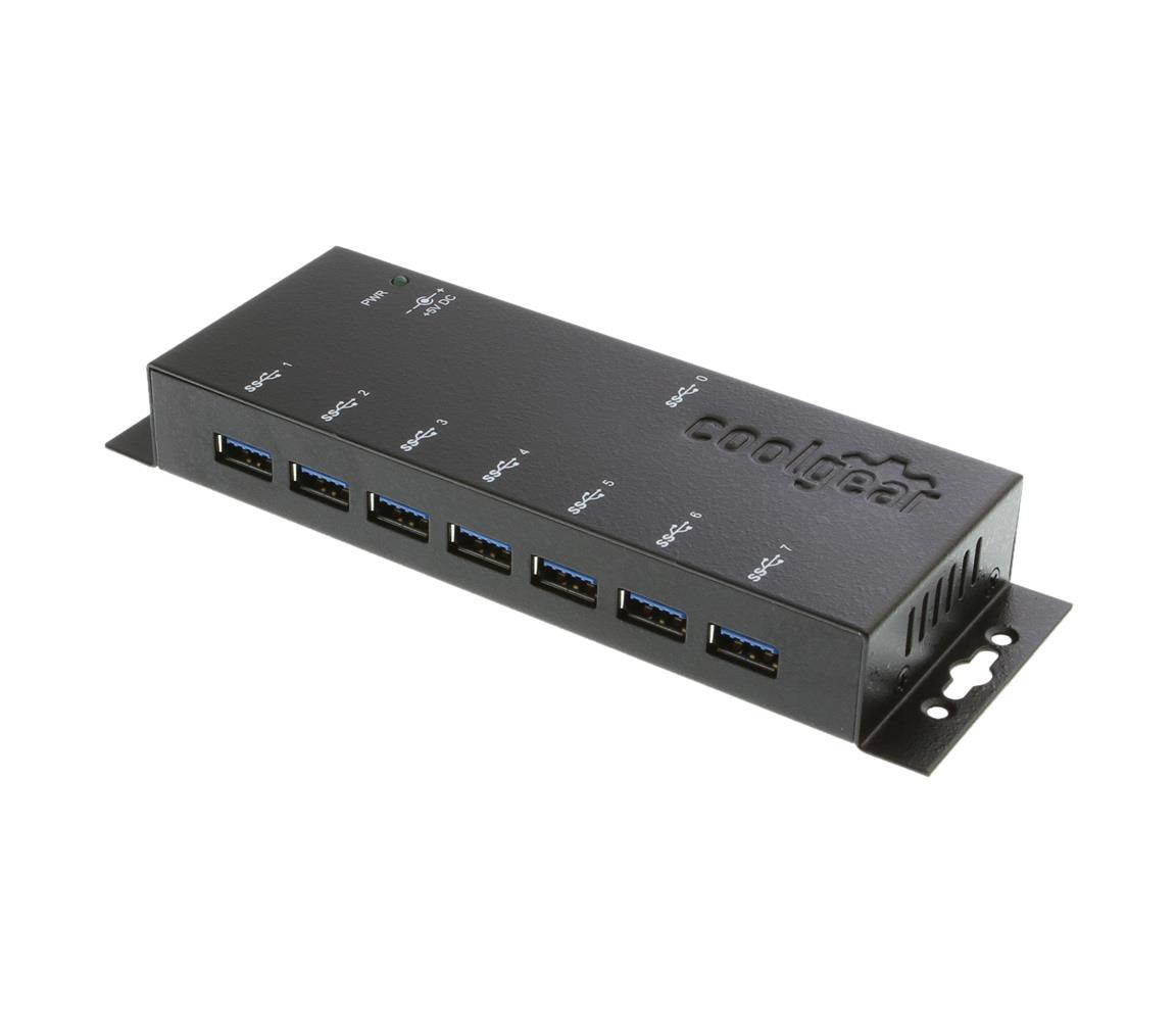 Coolgear 7-Port USB 3.0 Hub w/ Surge Protection  36W AC Adapter