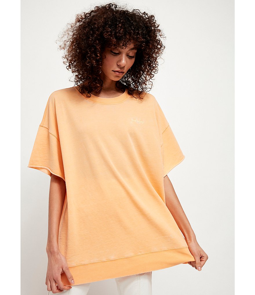 Karen Kane Short Sleeve Tie-Dye Hoodie