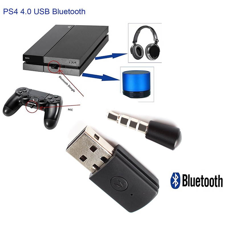 RNX Binmer Fresh Version Bluetooth Dongle PS4 Latest Version Bluetooth Dongle PS4 4.0 USB Adapter for PS4 Any Bluetooth Headsets (1 pcs)
