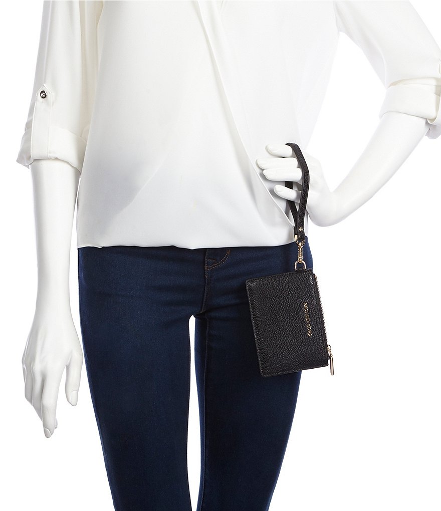 Michael Kors Zebra Signature Jet Set Double Zip Wristlet