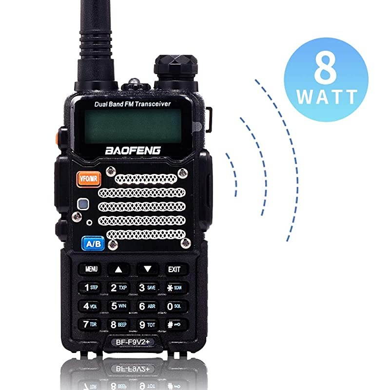 Two Way Radio,Brothers with BF-F8+/The UV-5R,8-Watt Dual Band Radio with 2100mAh Li-ion Battery Portable Walkie Talkies with Includes Full Kit