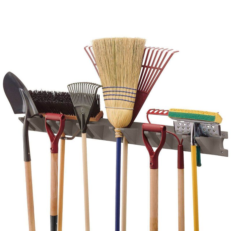 Rubbermaid Shed Shelf, Wire Basket & 50 Lbs Capacity 34" Tool Rack (2 of Each)