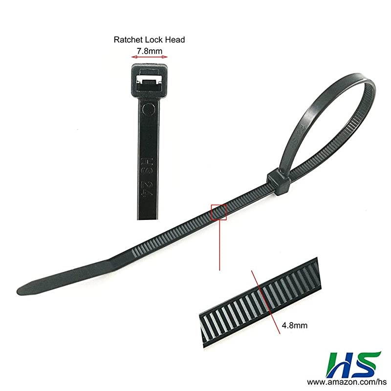 Plastic Zip Wire Ties Black Nylon Cable Zip Ties for Fencing Travel Outdoor Purpose Cable Ties 14 Inch 50 LBS UV Resistant 100 Pieces