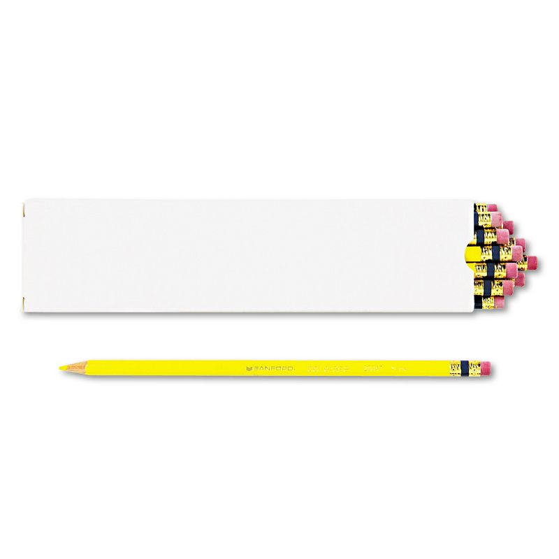 Prismacolor Col-Erase Pencil w/Eraser Yellow Lead/Barrel Dozen 20047
