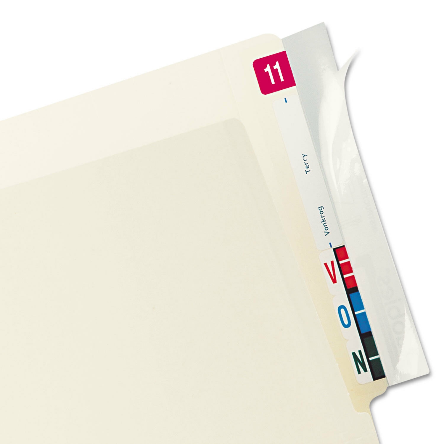 Tabbies Protector End Tab Folder 8x2 Clear 100/PK 68386