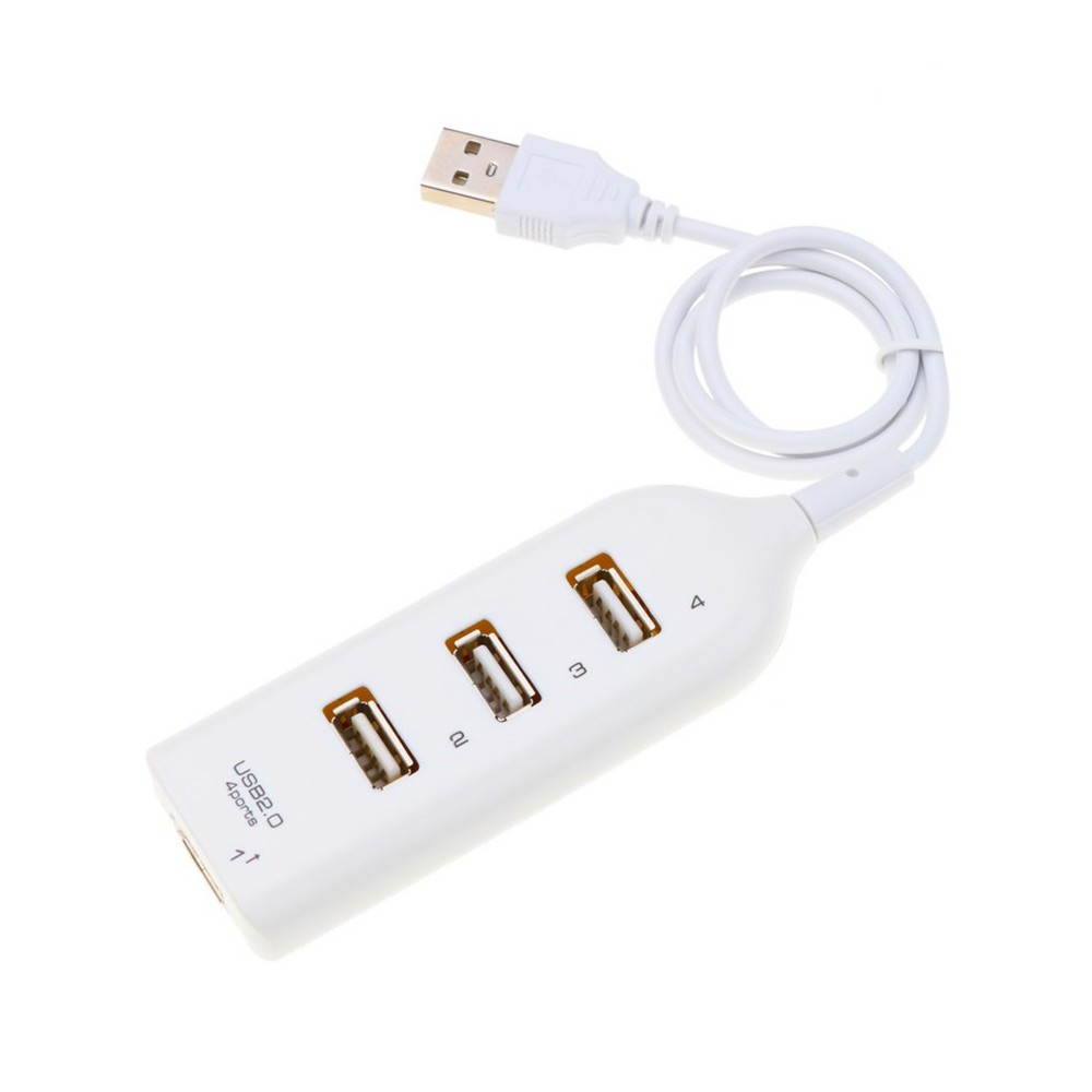 4-Ports USB Hub 2.0 Multi USB Splitter Hub Use Power Adapter Expanderfor PC Laptop Computer
