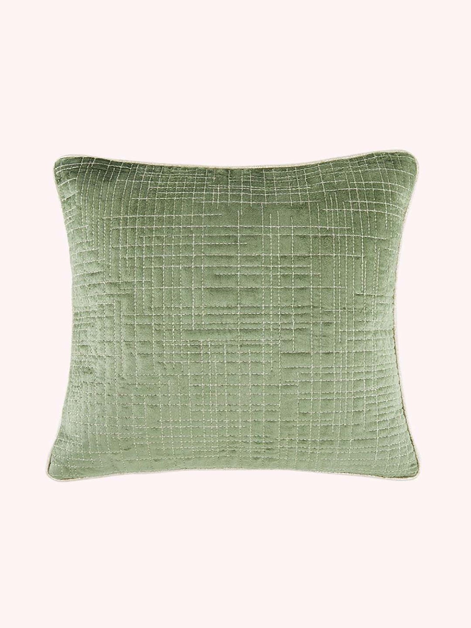 Living Scapes by Pantaloons Green Cotton Cushion Cover