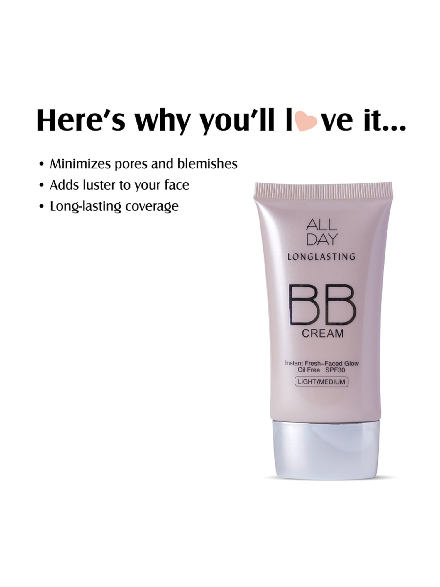 Glam21 All Day Long Lasting BB Cream SPF 30 03 Soft Beige - 40 gm