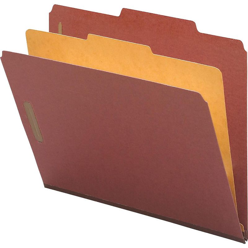 Nature Saver Classification Folders 2" Exp. Letter 1 Div 10/BX Red 01050