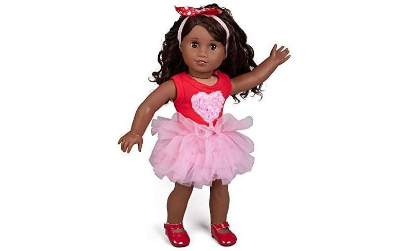 Dress Along Dolly Pink Heart Outfit for American Girl Doll