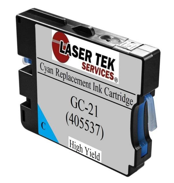 Laser Tek Services &reg; 4PK Remanufactured Ricoh GC21 Replacement Ink Cartridges (BK 405536,C 405537,M 405538,Y 405539)