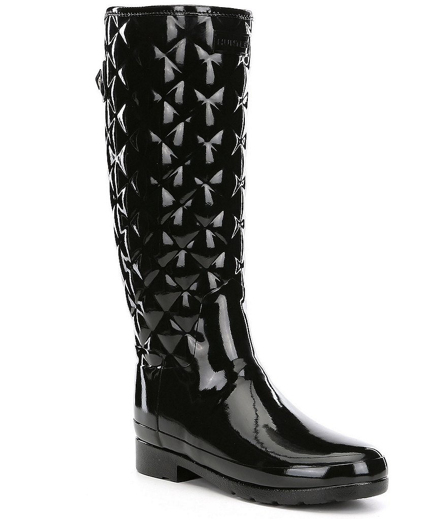 Hunter Tall Refined Slim-Fit Quilted Gloss Rain Boots