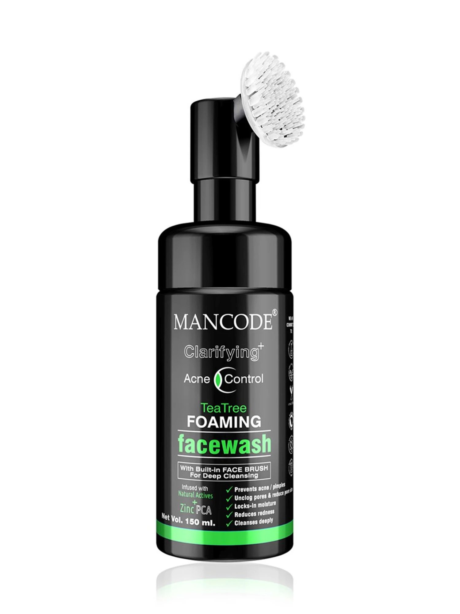 Mancode Clarifying Acne Control Tea Tree Foaming Facewash - 150 ml