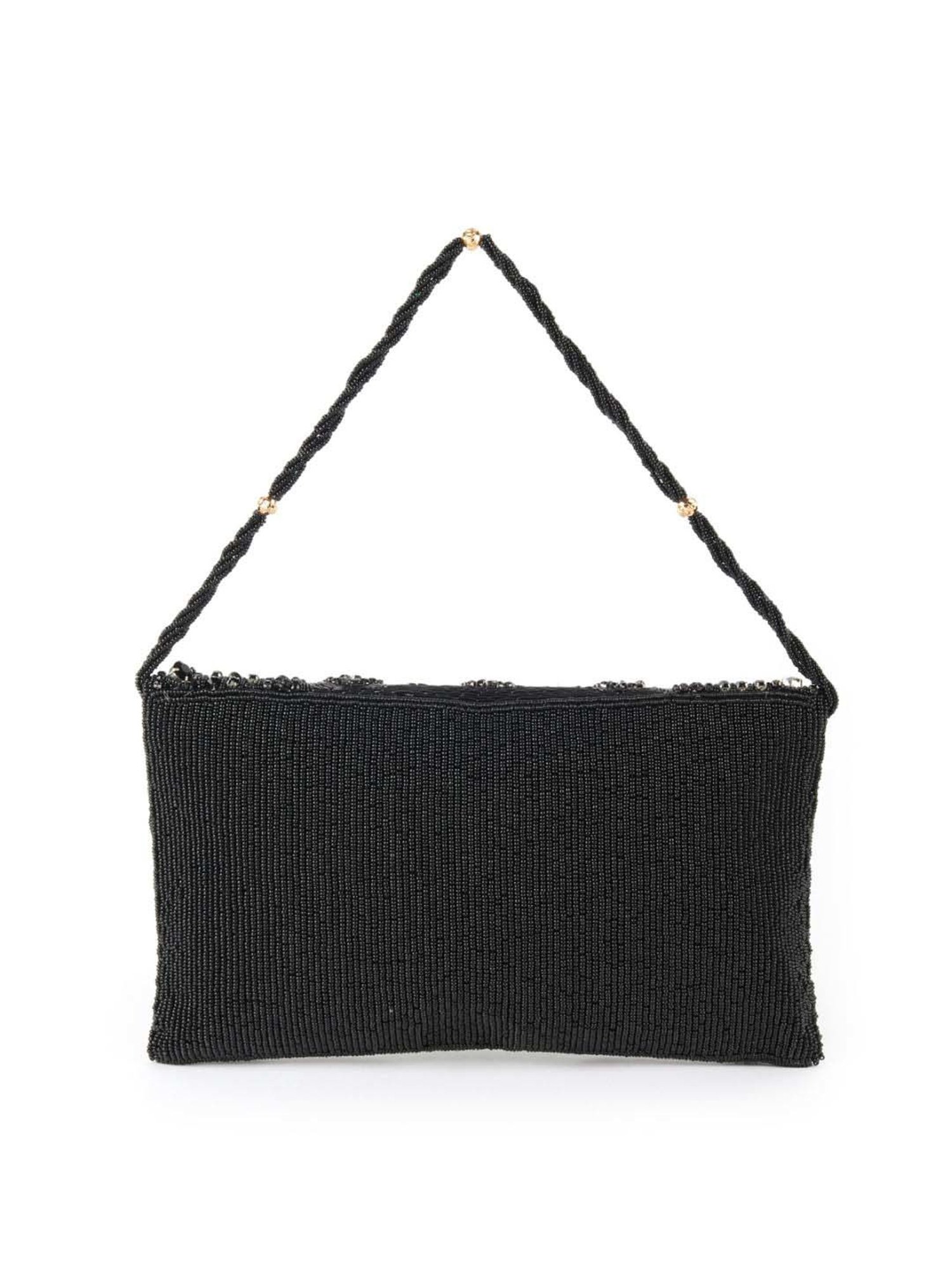 Odette Black Fabric Envelope Clutch