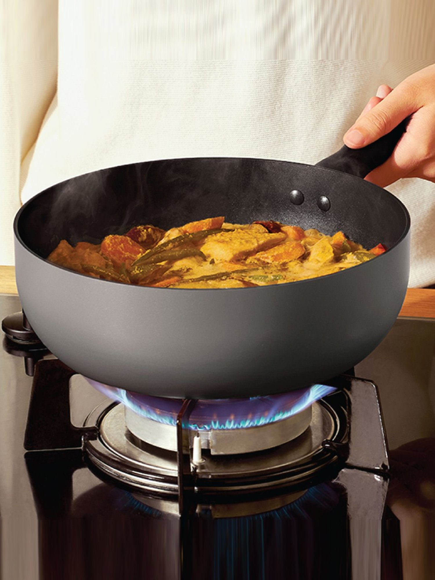 Meyer Bauhaus Grey Aluminium Saucier (3.3L)