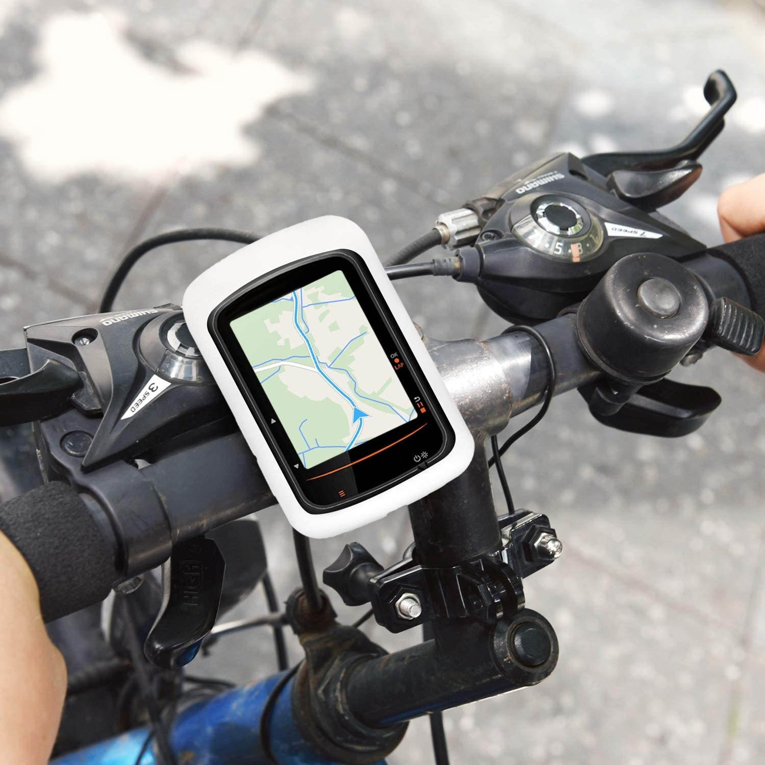 kwmobile Case Compatible with Bryton Rider 410/450 - Soft Silicone Bike GPS Navigation System Protective Cover - Black