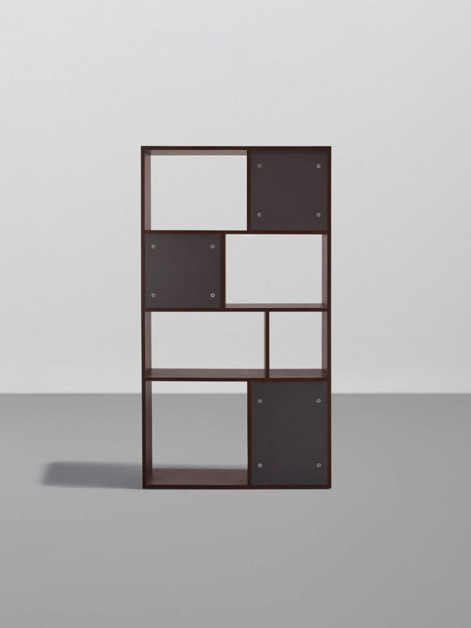 Sleepyhead Jigsaw Dark Brown & Slate Grey Engineered Wood Book Shelf (4 Shelves)