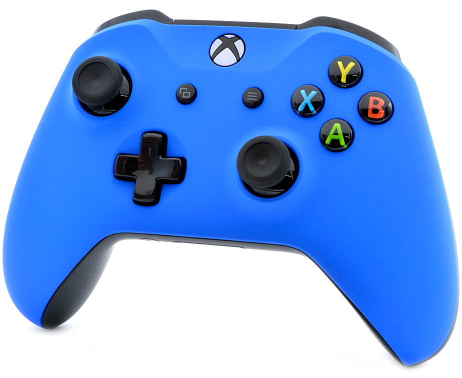 "Soft Touch Blue" Xbox One S Rapid Fire Modded Controller 40 Mods for COD BO3, Destiny, GOW 4 Quickscope, Jitter, Auto Aim, Jump Shot, Auto Sprint, Fast Reload, Much More (with 3.5 jack)