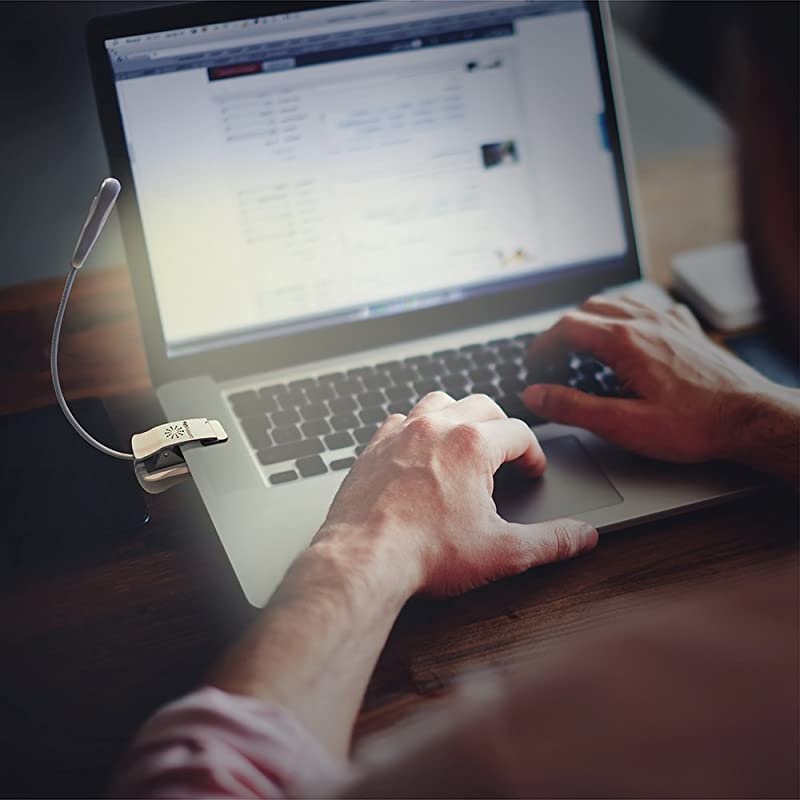 BK07 3000K Warm LED Easy for Eyes Clip Car amp Travel Rechargeable Slim 21 oz Weight Perfect for Bookworms Book Light for Reading in Bed White