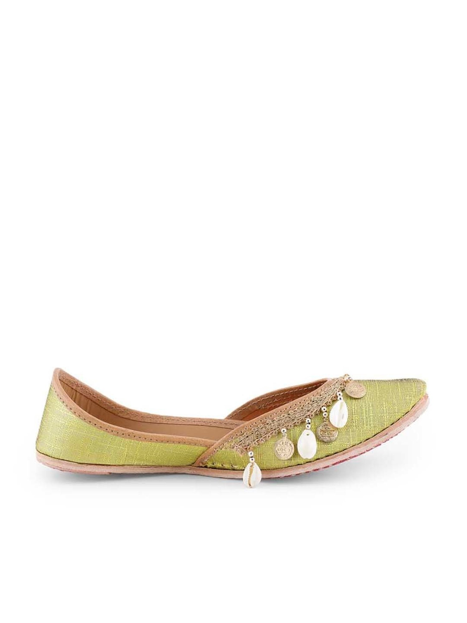 Glam Story Women's Mussel Green Ethnic Juttis