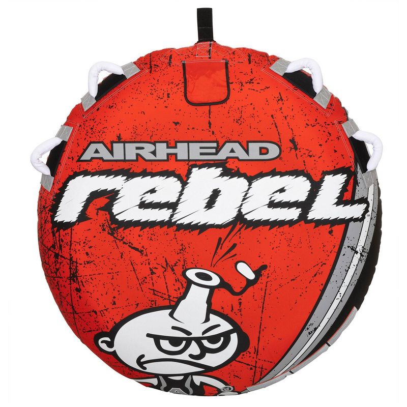 Airhead Rebel 1 Person Towable Tube Kit w/ Airhead 60-Foot Towable Rope Ball