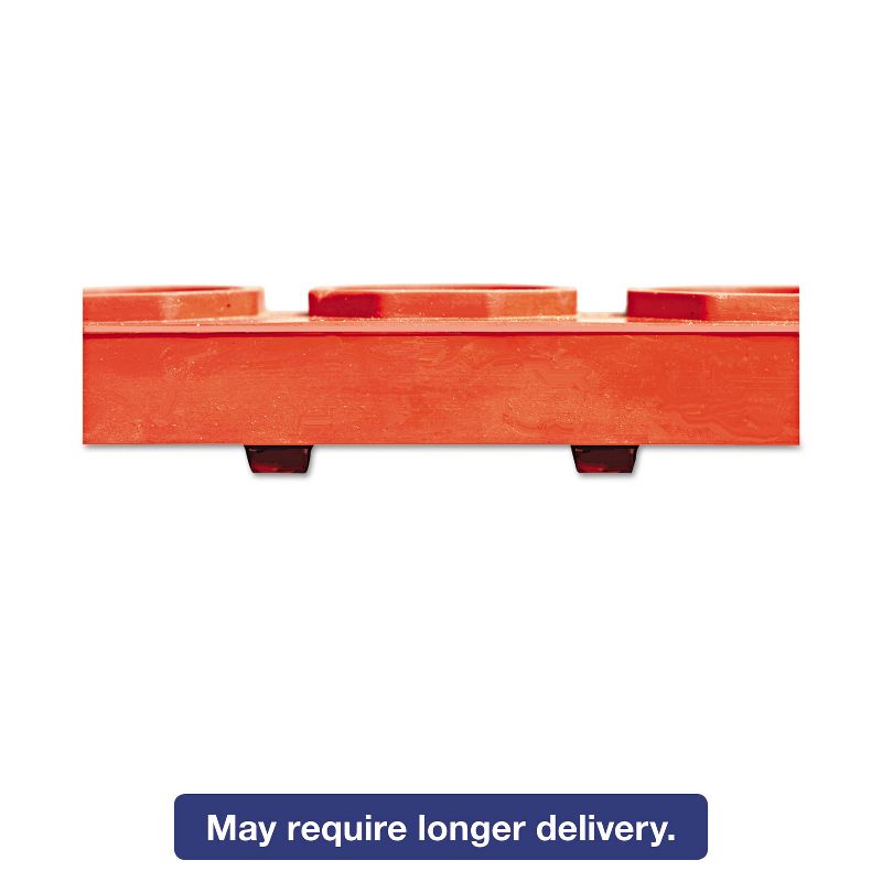 3'x5' Rectangle Solid Floor Mat Orange - Crown