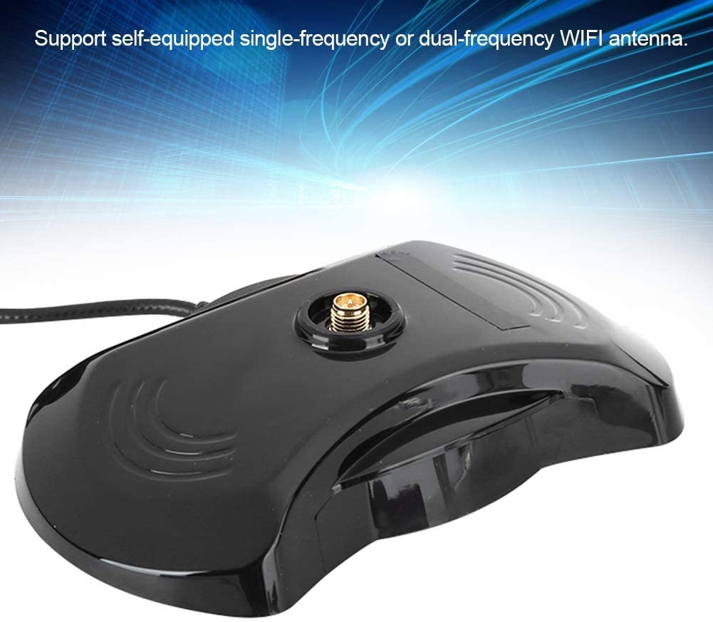 eboxer-1 Wi-Fi Antenna Magnetic Stand Base 1.2m/3.9ft Extension Cable with SMA Inner Screw Hole Interface for Wireless Router and Wireless Networks Card