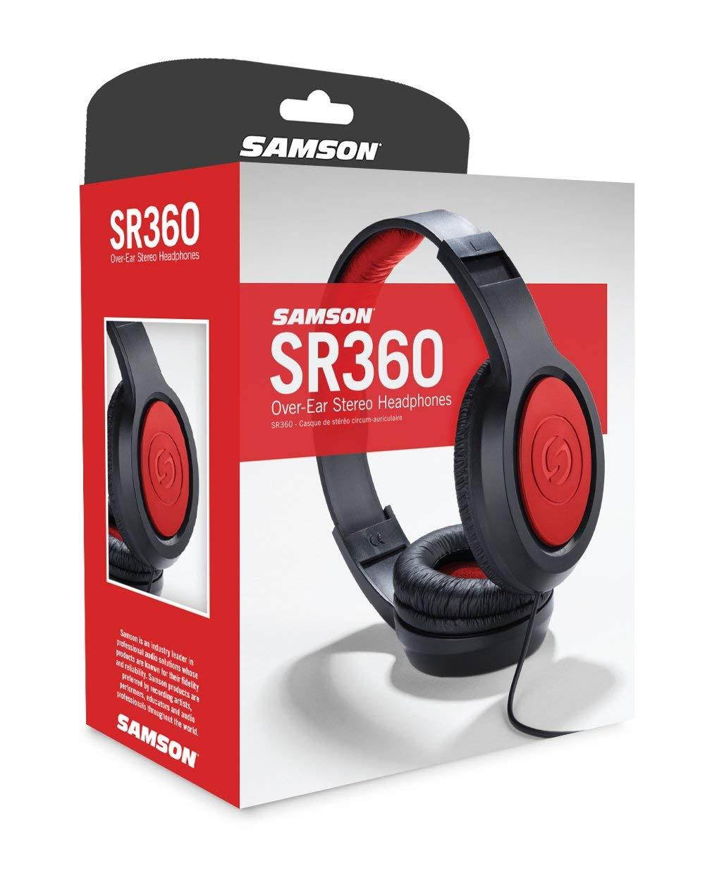 Samson SR360 Over-Ear Dynamic Stereo Headphones