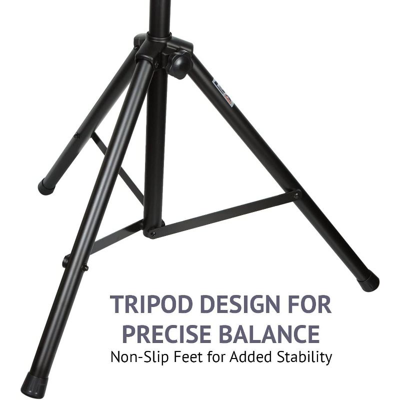 LyxPro SMT-1 Professional Microphone Stand Heavy Duty 93&rdquo; Studio Overhead Boom Stand 76&rdquo; Extra Long Telescoping Arm Mount, Foldable Tripod Legs & Adjustable Counterweight