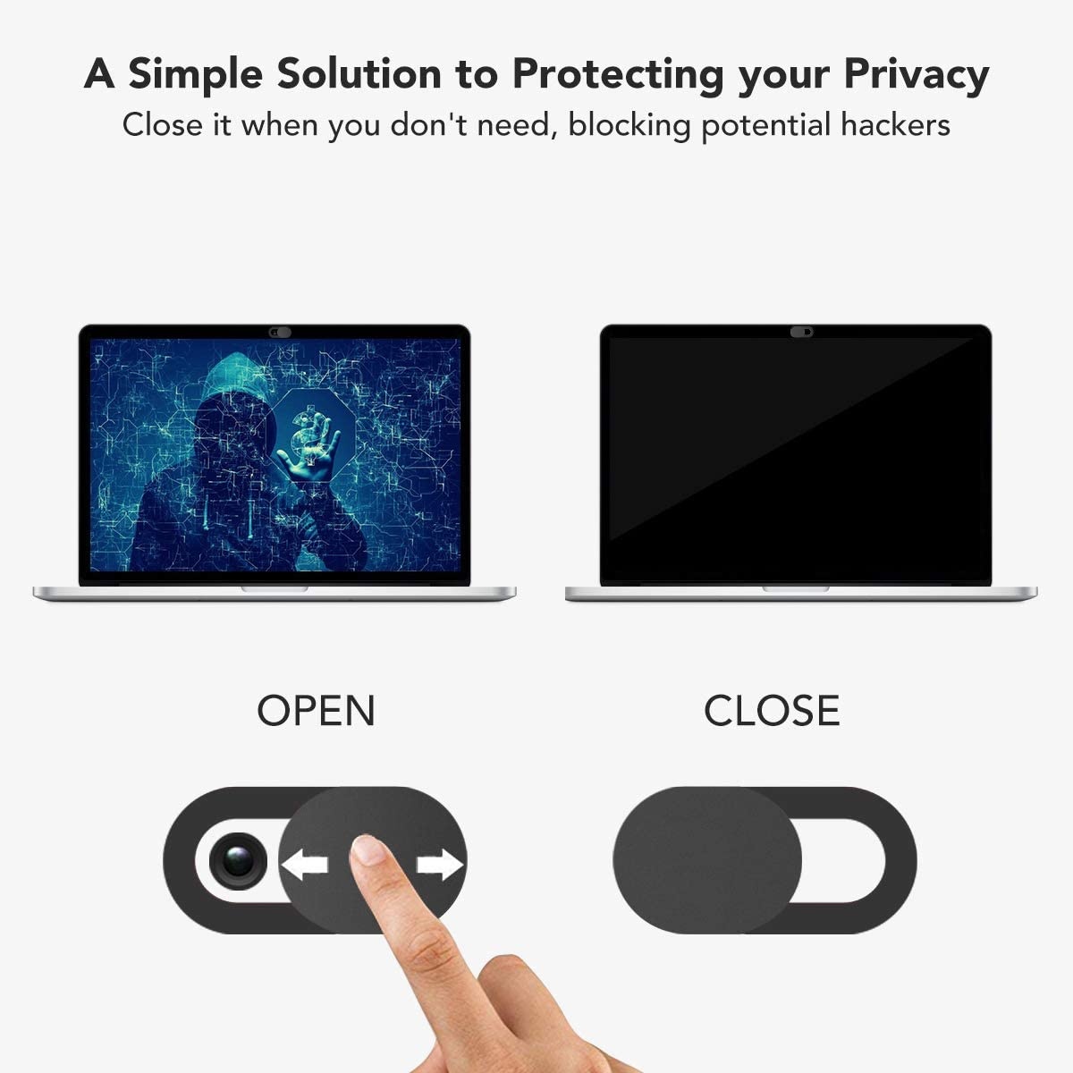 Webcam Cover 0.03 inch 6-Pack Camera Cover Slide Ultra Thin Camera Blocker Protect Your Privacy Security for MacBook Air, Laptop, iPad, iMac, PC, Desktop, iPhone 8/7/6 Plus