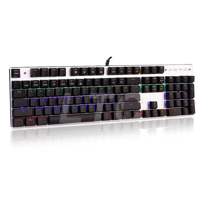 LeaningTech Mechanical Feel Gaming Keyboard with Blue Switches 6-Color Backlit 104 Keys Anti-Ghosting