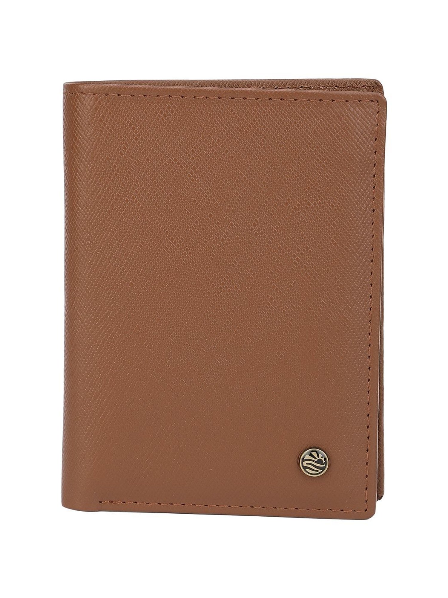 PERQUISITE Brown Casual Leather Bi-Fold Wallet for men