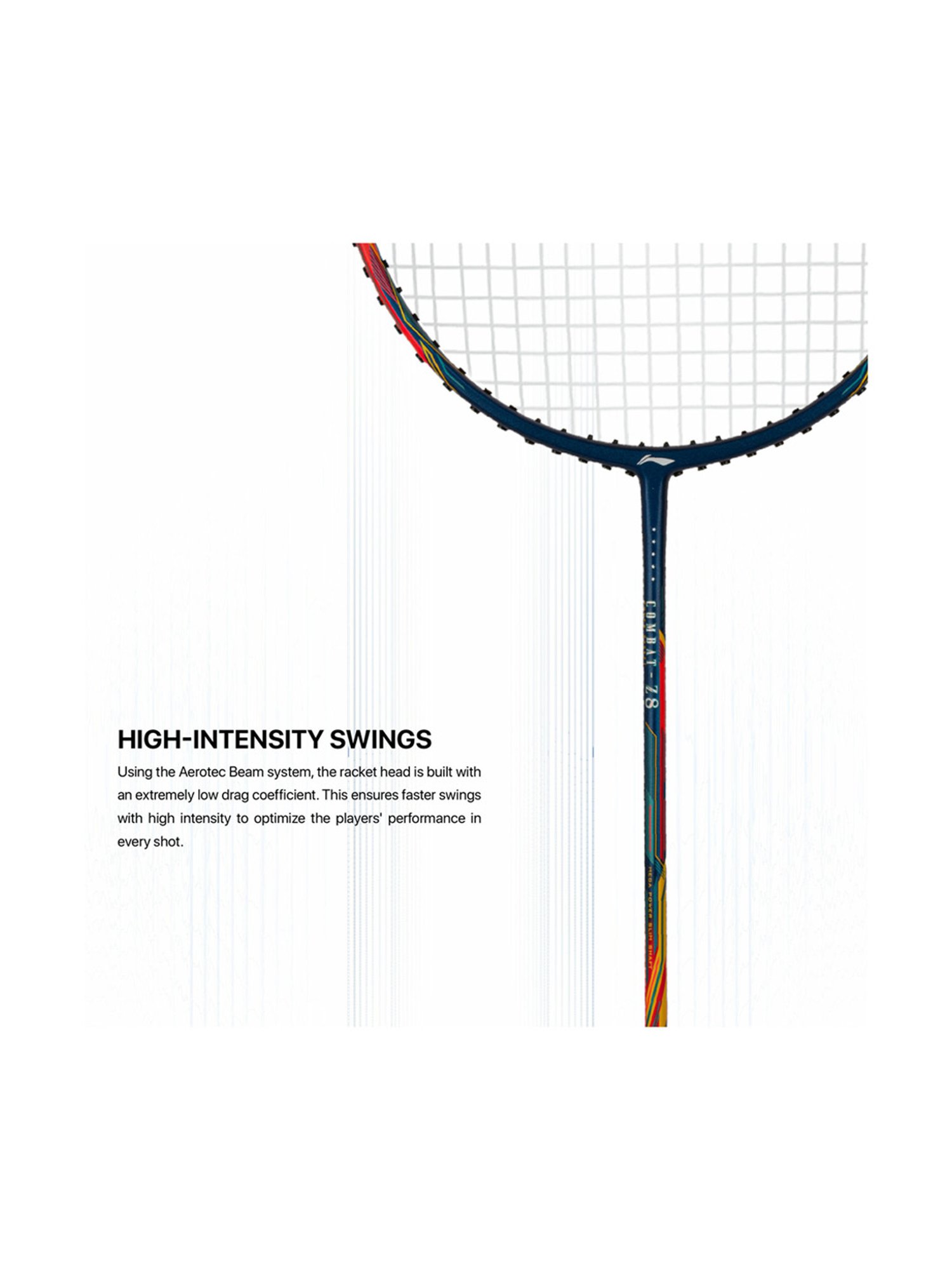 Li-Ning Combat Z8 Badminton Racket (Red) Size - Medium